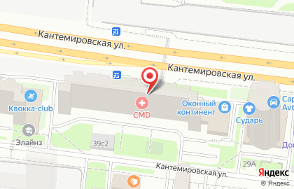 Центр диагностики CMD на метро Кантемировская на карте