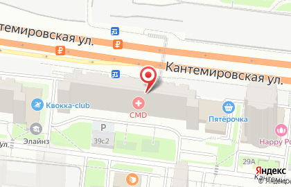 Центр диагностики CMD на метро Кантемировская на карте