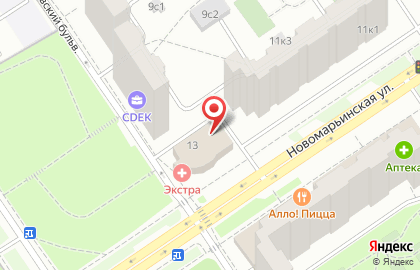 Дикси в Марьино (б-р Мячковский) на карте