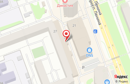 Банкомат Снгб на проспекте Ленина, 27 на карте