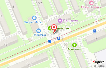 Киоск по продаже фруктов и овощей на улице Надежды Сусловой на карте