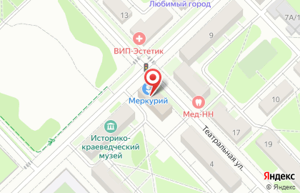 Магазин Меркурий на Театральной на карте