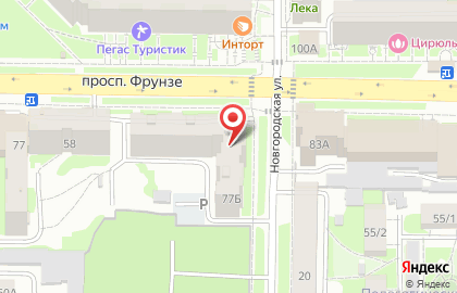 Магазин постельных принадлежностей и одежды для дома Постелька на проспекте Фрунзе, 77б на карте