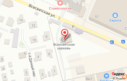 Храм Всех Святых в Курске на карте