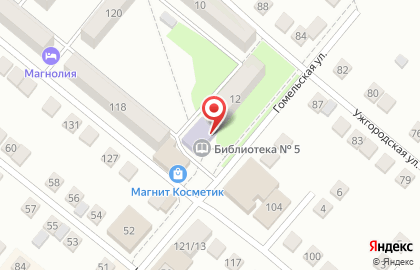 Библиотека №5 на Гомельской улице на карте