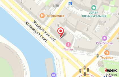 Медицинский центр Клиника медицины кожи на Ждановской набережной на карте
