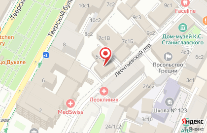 Прайм Сервис в Леонтьевском переулке на карте