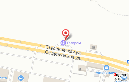 АЗС Газпром на Студенческой улице на карте