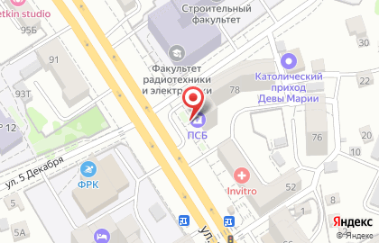 Промсвязьбанк в Воронеже на карте