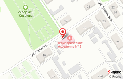 Детская поликлиника Донская детская городская больница в переулке Горького на карте