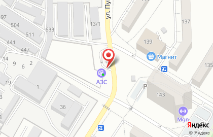 АЗС №1 на улице Пушкина на карте