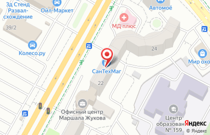 Оптово-розничный магазин СанТехМаг на улице Маршала Жукова на карте