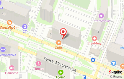 RED на бульваре Менделеева на карте