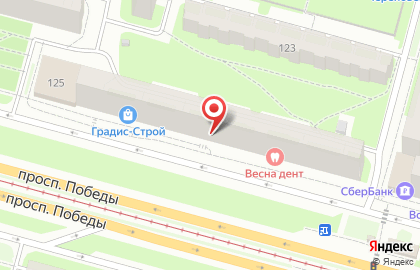 Магазин стальных дверей Torex на проспекте Победы на карте
