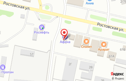 Кафе Афина на Ростовской улице на карте