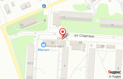 Магазин замороженных полуфабрикатов Элика на улице Спартака на карте
