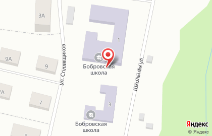 Бобровская средняя общеобразовательная школа на карте