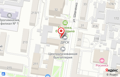 Страховая компания Росгосстрах на улице Шевченко на карте