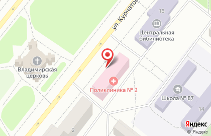 Аптечный пункт на улице Курчатова на карте