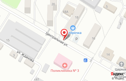 Народный на Центральной улице на карте
