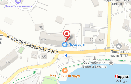Продуктовый магазин в Калининграде на карте