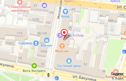 Бар-ресторан-клуб Облака на Московской улице на карте