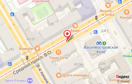 Ломбард Гарант Плюс в Василеостровском районе на карте