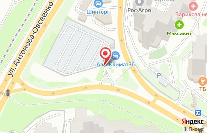 Автостоянка на ул. Антонова-Овсеенко, 27 на карте