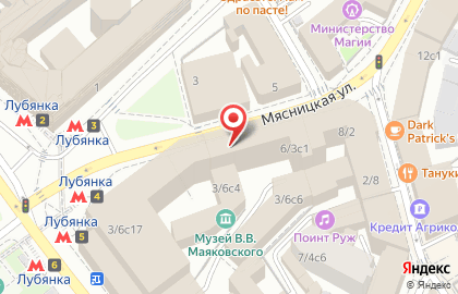 Торговый дом Библио-глобус на Мясницкой улице на карте