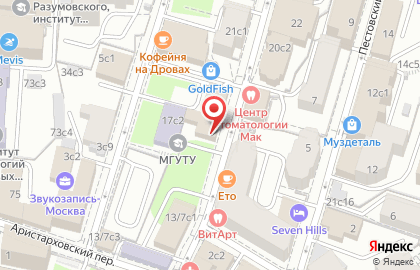 Учебный центр, МГУТУ на карте