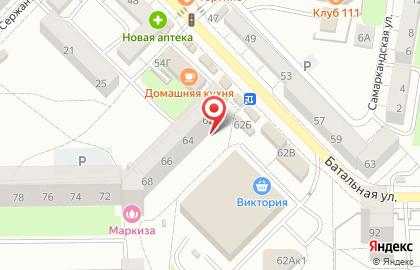 Зеленый дол на Батальной улице на карте