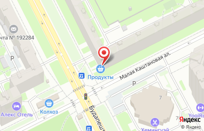 Продуктовый магазин в Санкт-Петербурге на карте