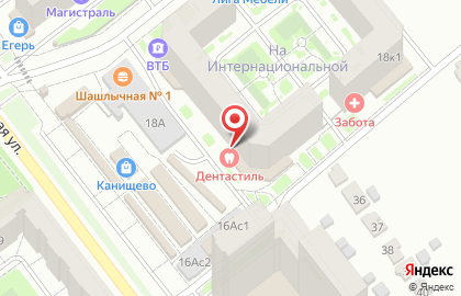 Детский развивающий центр Вундеркинд на Интернациональной улице на карте