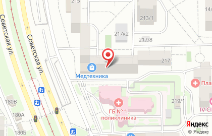 Магазин медицинских товаров Медтехника-Интермед в Орджоникидзевском районе на карте