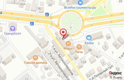 Автобан в Ленинском районе на карте