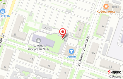Автокомплекс на улице Марии Ульяновой на карте