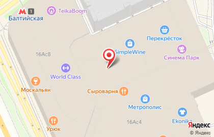 Пончиковы Krispy Kreme в ТЦ Метрополис, 1 этаж на карте