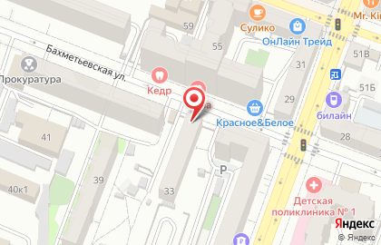Отделение почтовой связи Почта России на Бахметьевской на карте