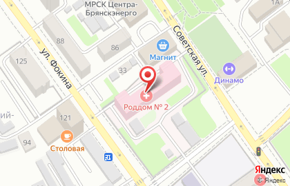 Родильный дом Брянская городская больница №4 в Советском районе на карте