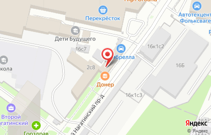 Магазин фастфудной продукции в Нагатино-Садовниках на карте