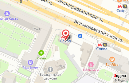 COLIN'S на Октябрьском поле (пр-кт Ленинградский) на карте