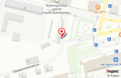Киоск по продаже фастфуда на Привокзальной улице на карте