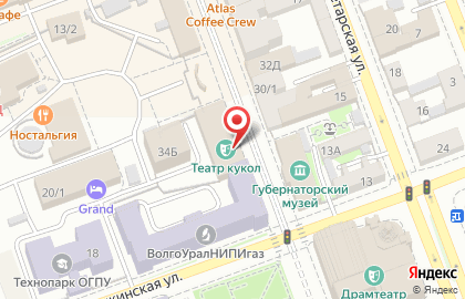 Оренбургский государственный областной театр кукол на карте