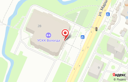 Вологда, дворец спорта на карте
