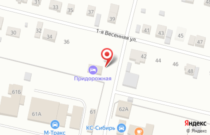 Гостиница Придорожная в Омске на карте