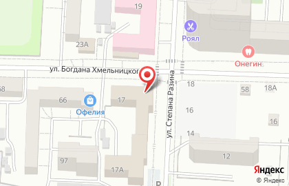 Управление Федеральной службы государственной регистрации, кадастра и картографии по Республике Мордовия на Степана Разина на карте