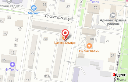 Гостиница Центральная в Краснодаре на карте