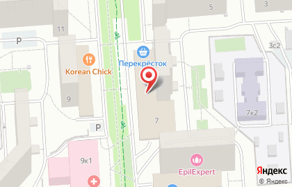 Перекресток на Планерной на карте