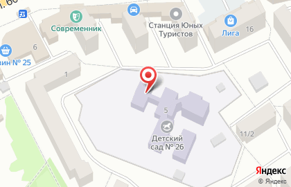 Детский сад №26 на улице Маяковского на карте