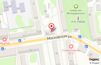 Массажный кабинет на Московской улице на карте